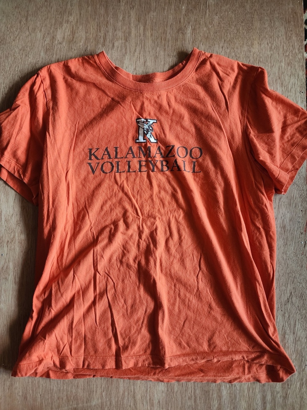 Kalamazoo College Hornets Volleyball Graphic Tee Shirt Orange